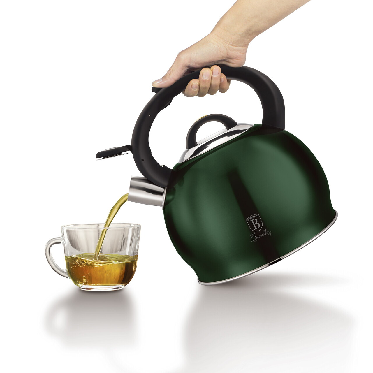 Ceainic Berlinger Haus, Emerald, 3 L, inox 18/10, verde/negru - imagine 4